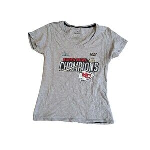 NFL Women's Kansas City NFL T-Shirt Size Small Gray Super Bowl Champions